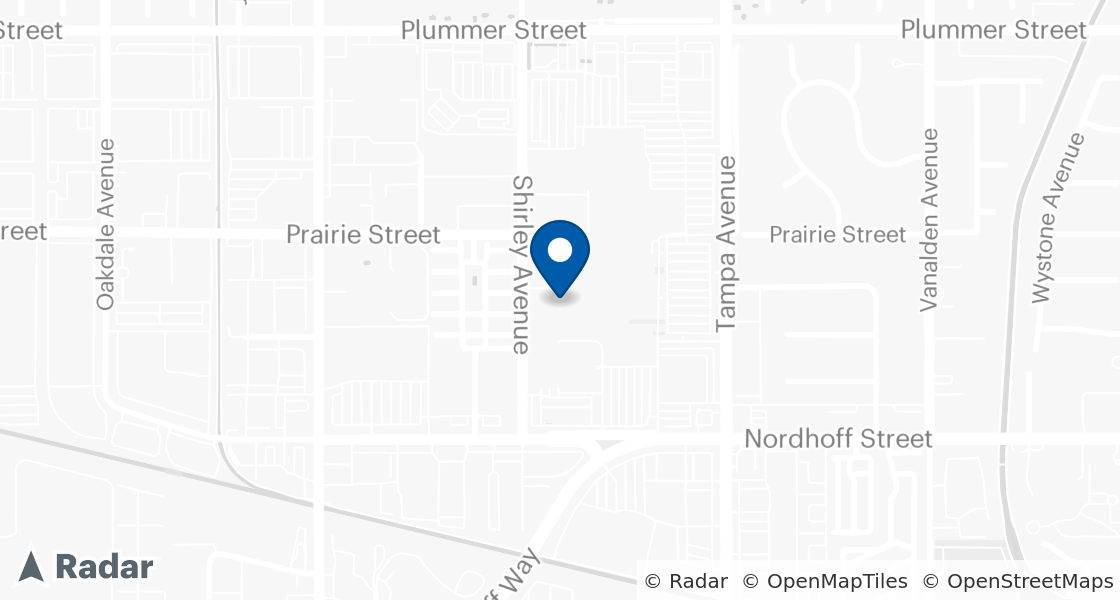 Map of Dairy Queen Location:: Northridge Fashion Center, Northridge, CA, 91324-5670